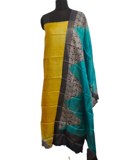 Tussar Silk Hand Block Print Suit