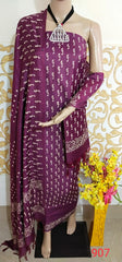 Soft silk hand block print suit PTS