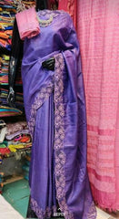 Tussar silk cutwork saree SILK ZONE