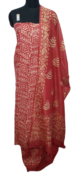 Cotton dupion batik print suit SILK ZONE