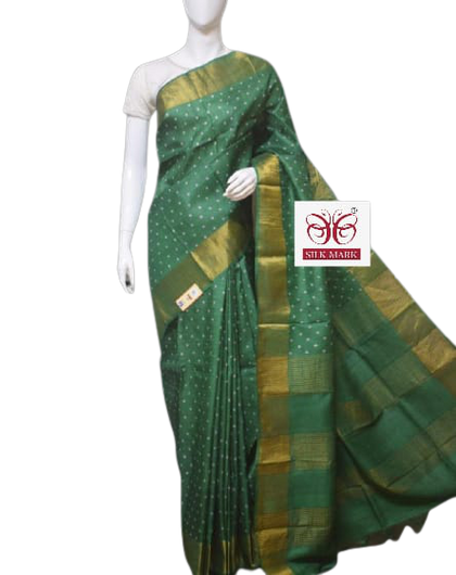 Tussar Silk Hand Printed  Saree