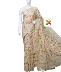 PURE LINEN DIGITAL PRINT SAREE