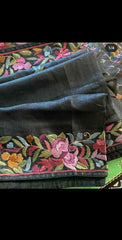 Tussar silk hand embroidery saree SILK ZONE