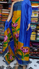 Tussar silk hand print suit SILK ZONE