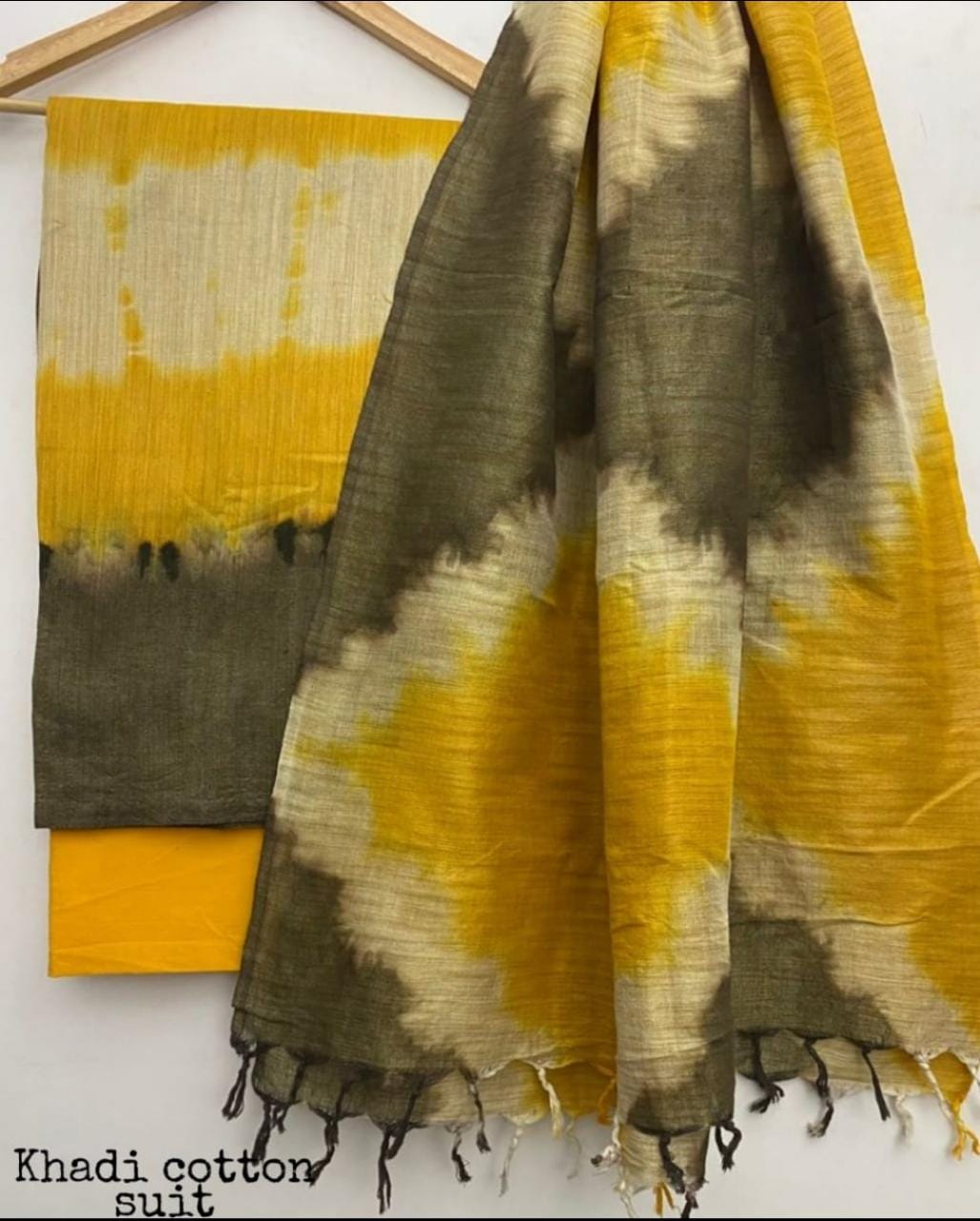 Shibori cotton dupion suit SILK ZON