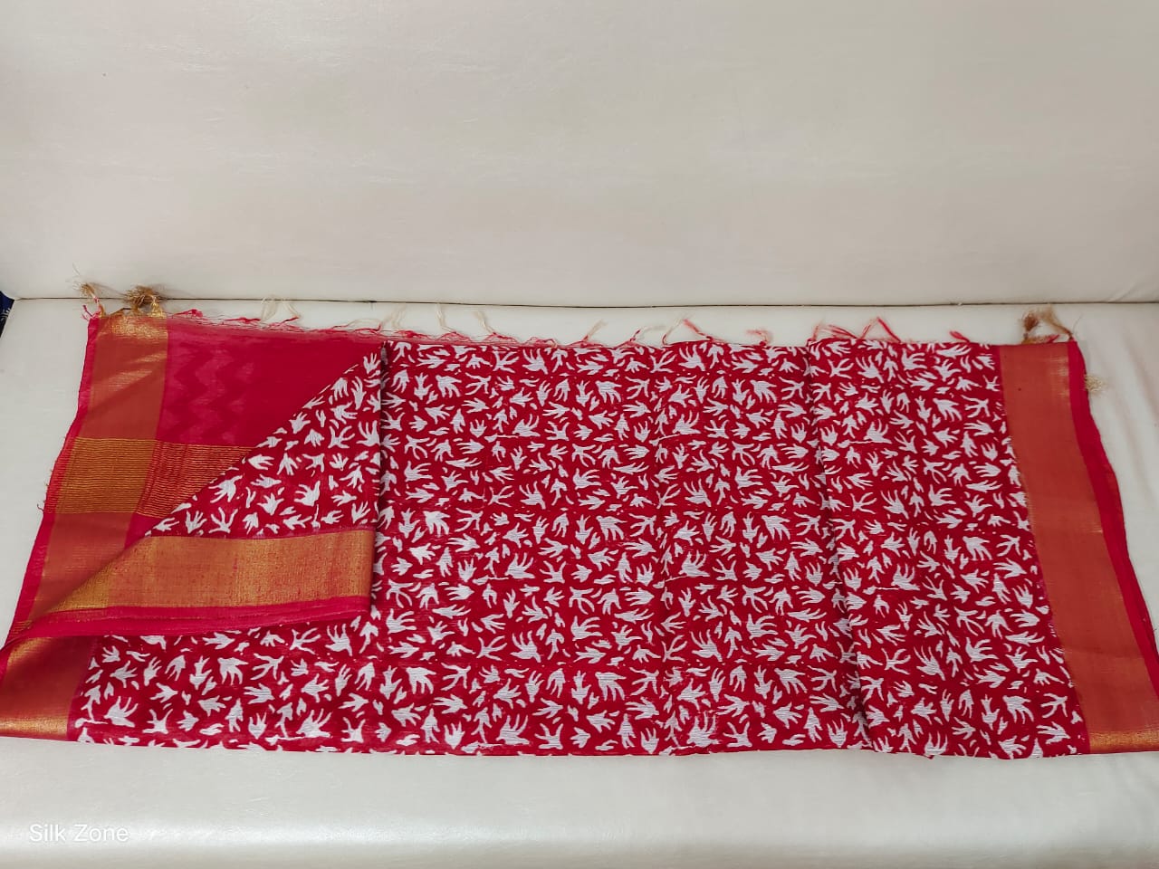 TUSSAR SILK PRINT SAREE