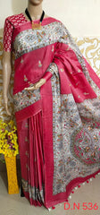 Katan silk madhubani print saree Silk ZONE