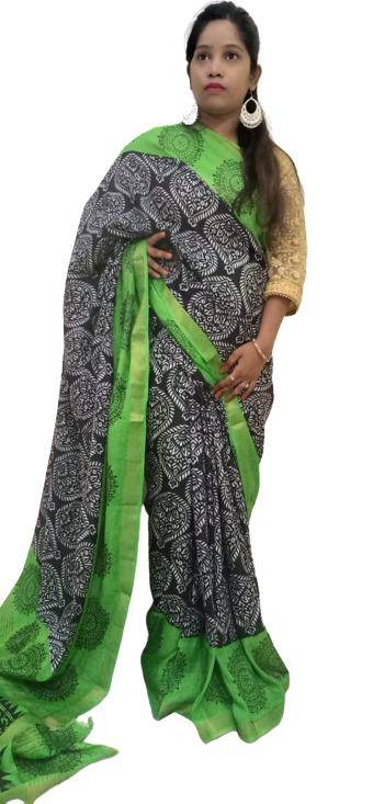 Modal Silk Hand Print Saree