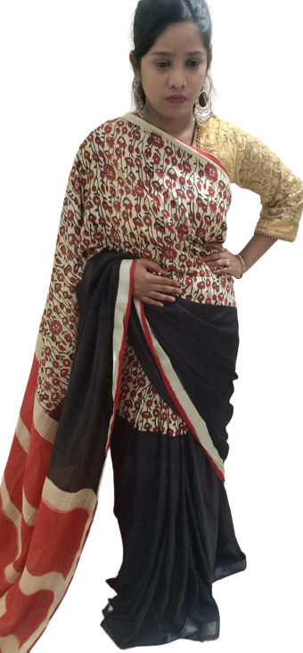Modal Silk Hand Print Saree