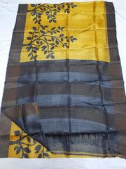 Tusser Silk print saree