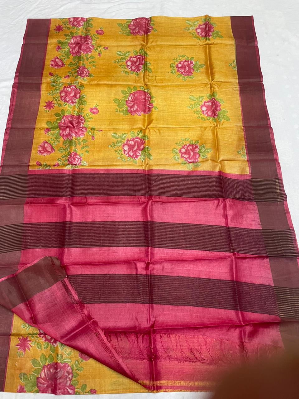 Pure Tussar Silk Saree