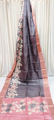 Pure tussar silk print saree