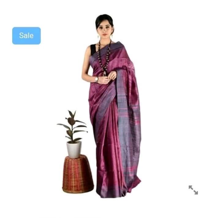 Tussar ghicha silk saree
