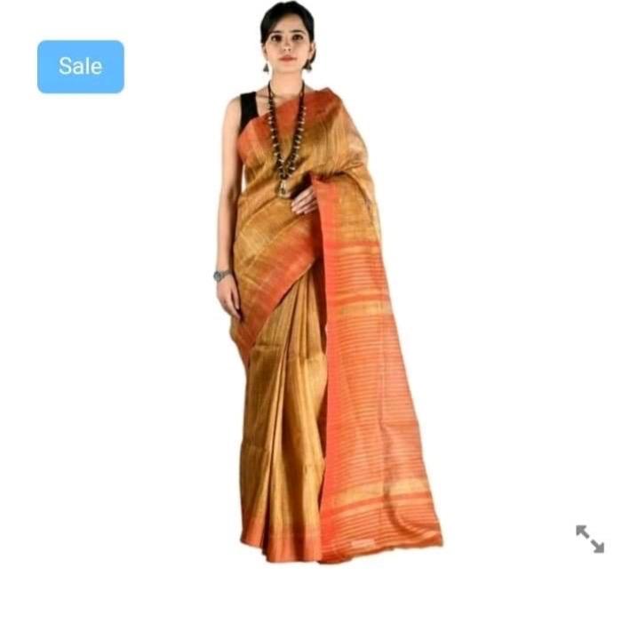 Tussar ghicha silk saree