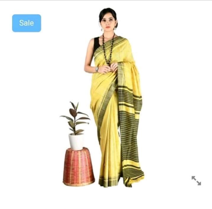 Tussar ghicha silk saree