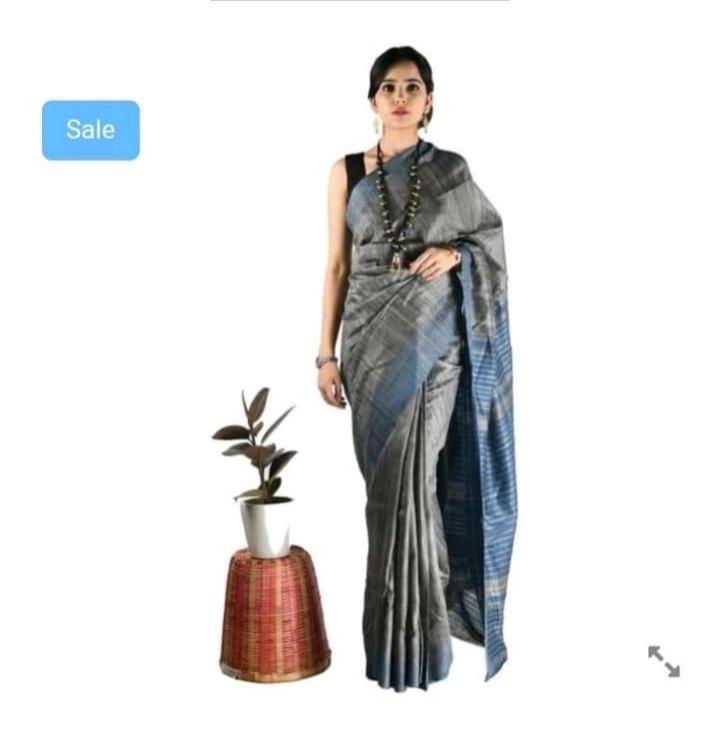 Tussar ghicha silk saree