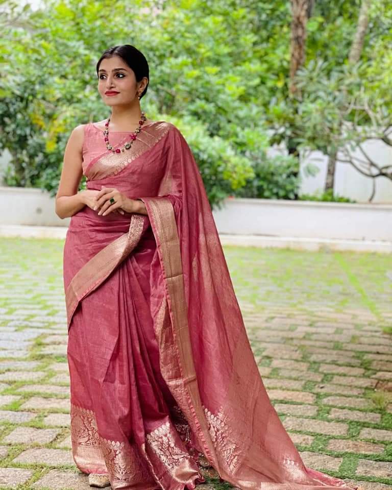 Organza Embroidry working saree