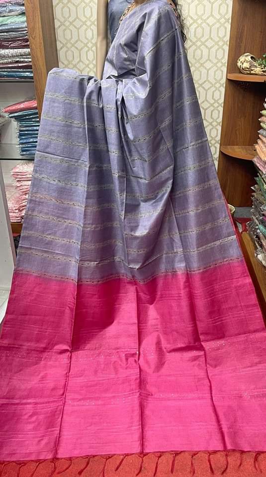 Semi tussar silk saree