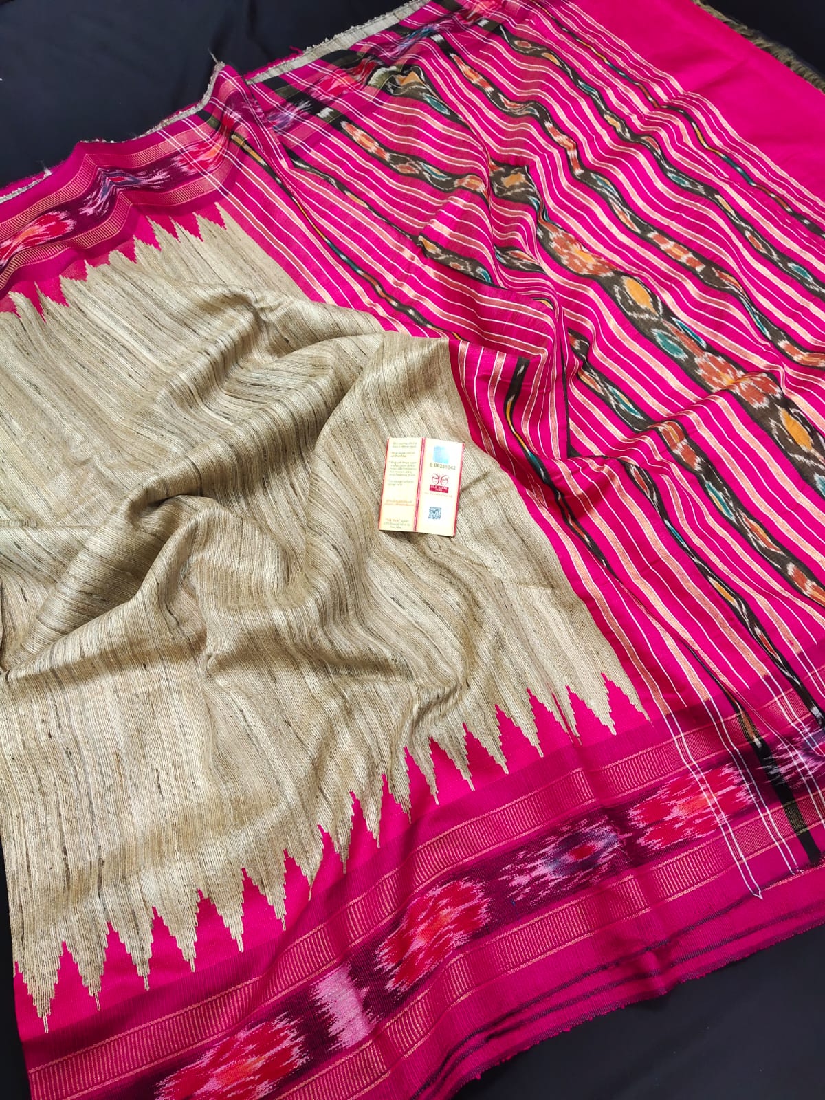 Pure tussar ghicha saree