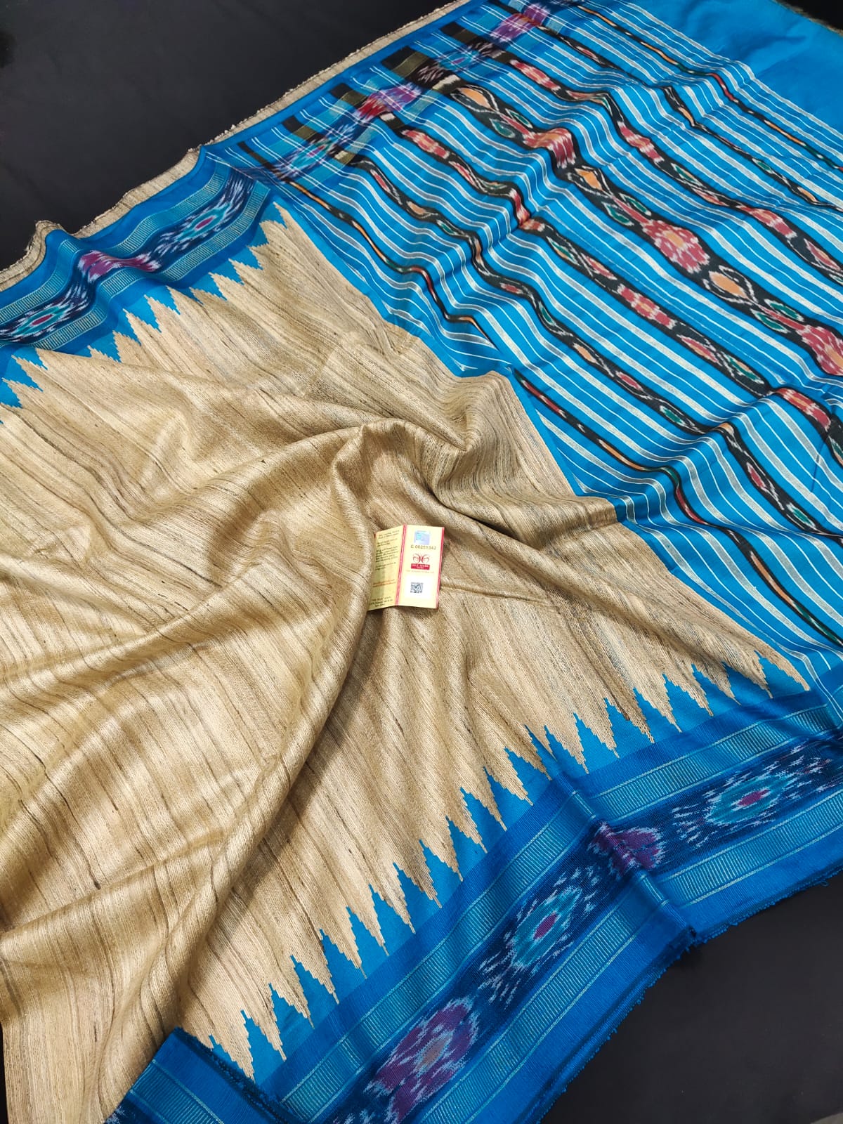 Pure tussar ghicha saree