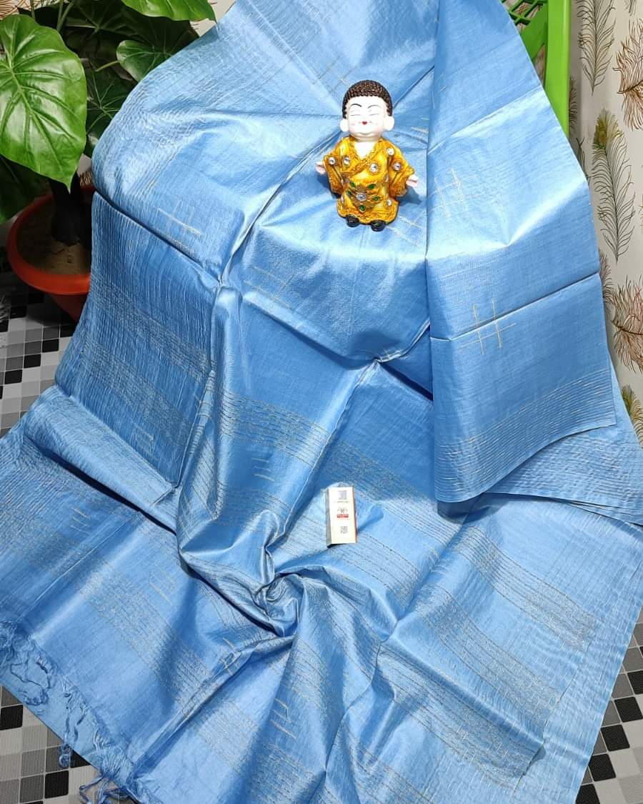 Semi tussar silk ghicha saree
