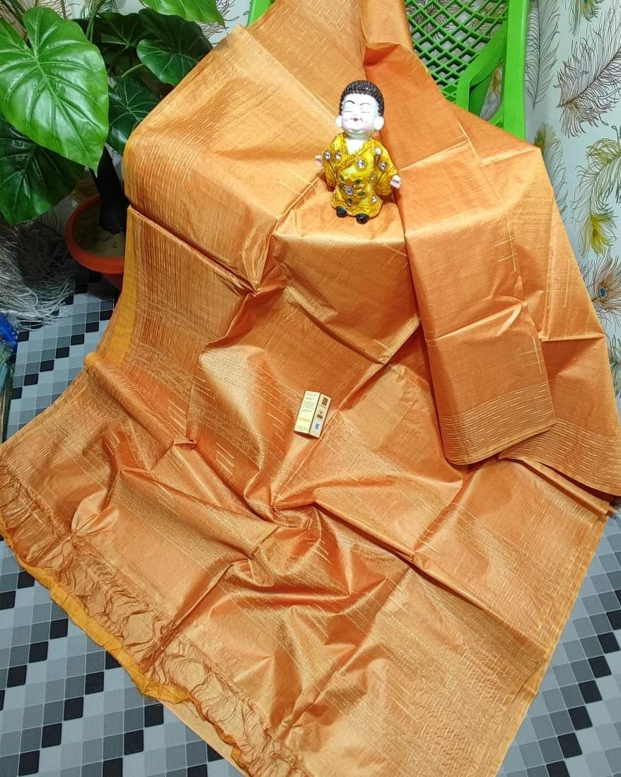 Semi tussar silk ghicha saree