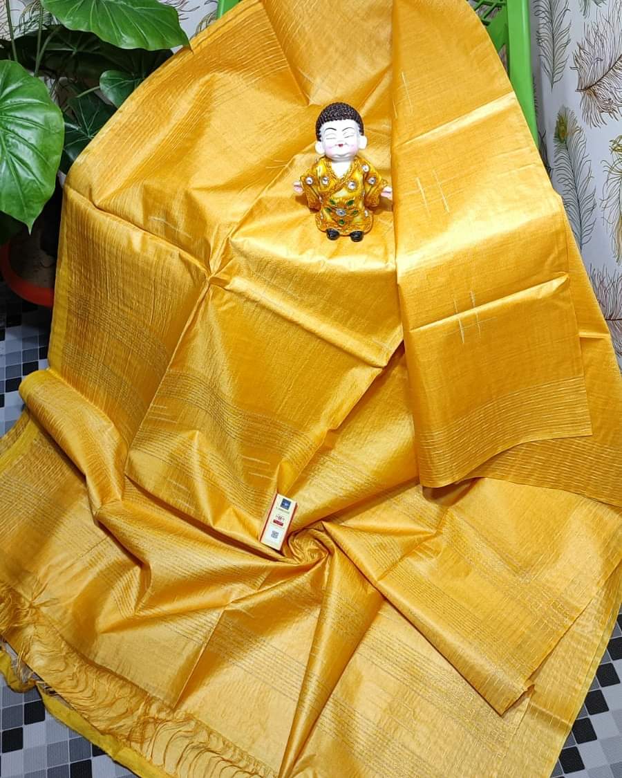 Semi tussar silk ghicha saree