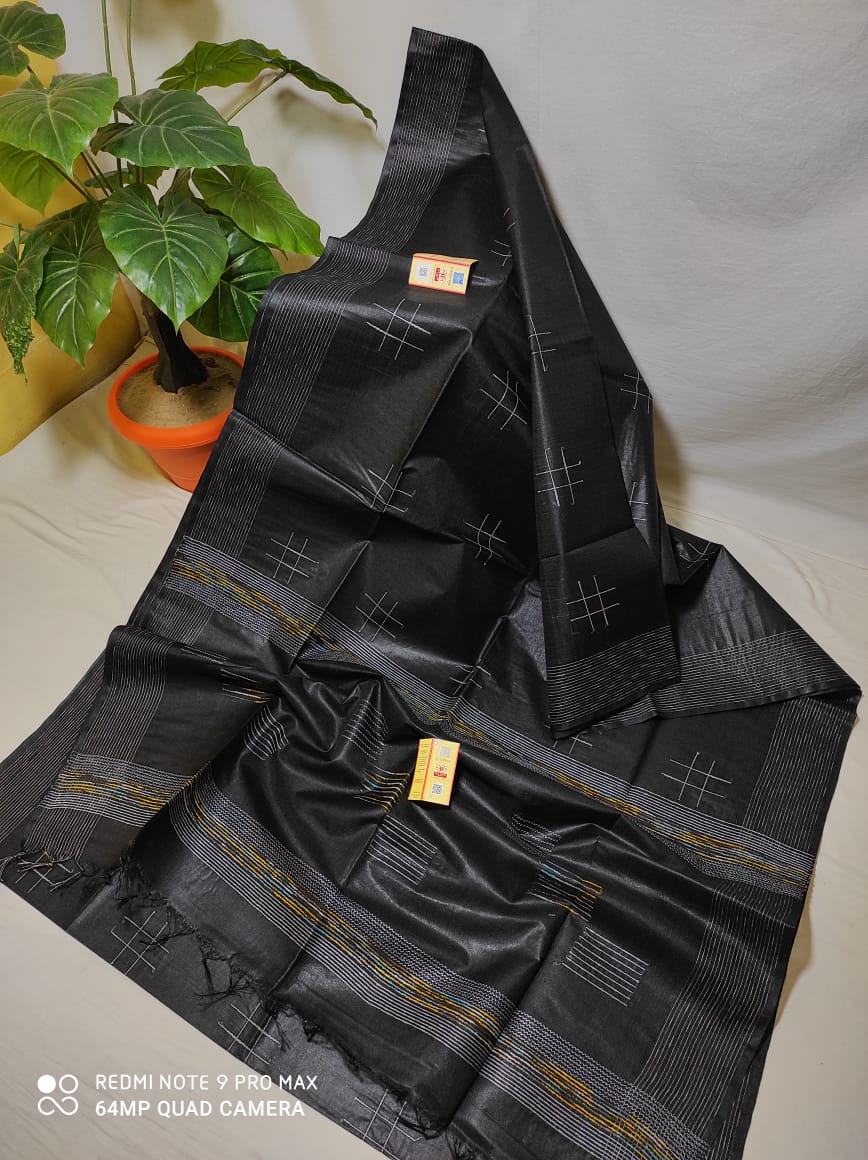 Semi tussar silk ghicha saree