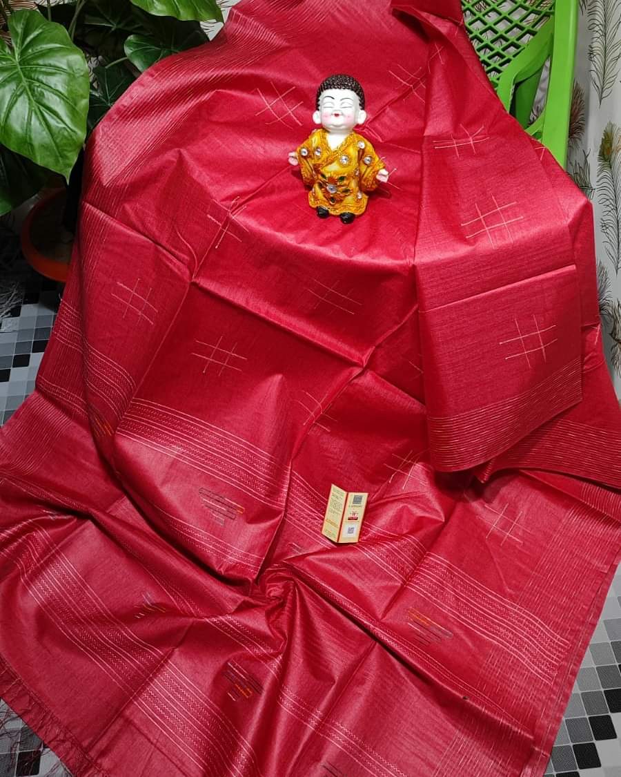 Semi tussar silk ghicha saree