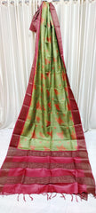 Tussar handblock print saree