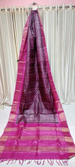 Tussar handblock print saree