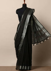 Linen cotton saree
