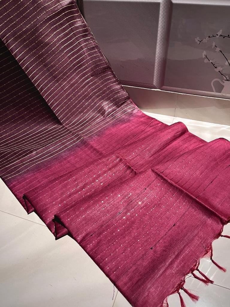 Semi tussar silk saree