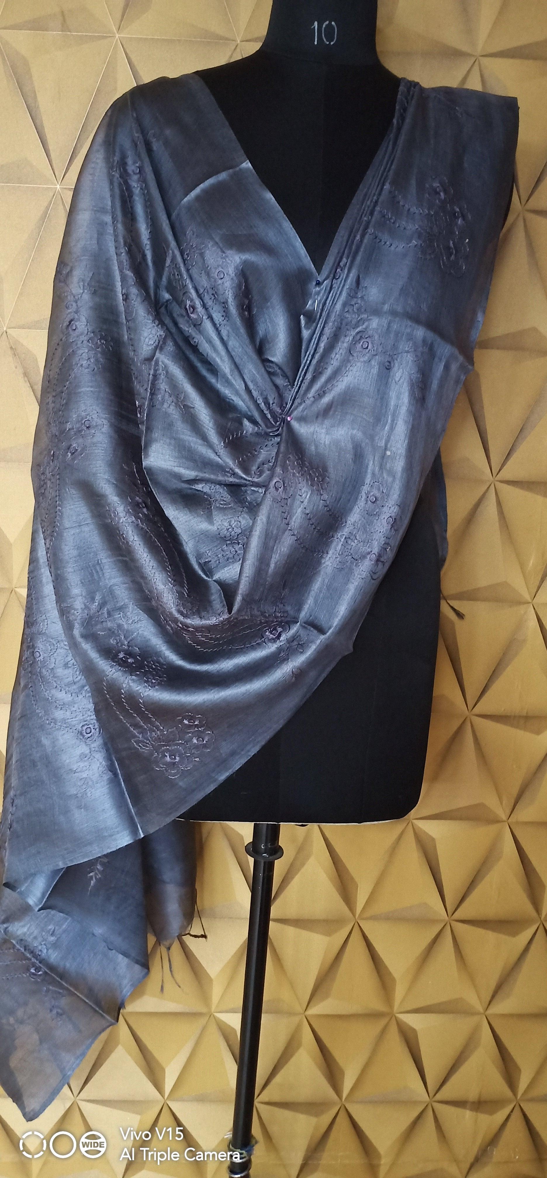 Tussar silk saree Tussar silk duptta silkzon.in