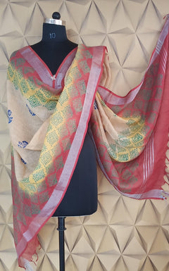 Linen printed duptta