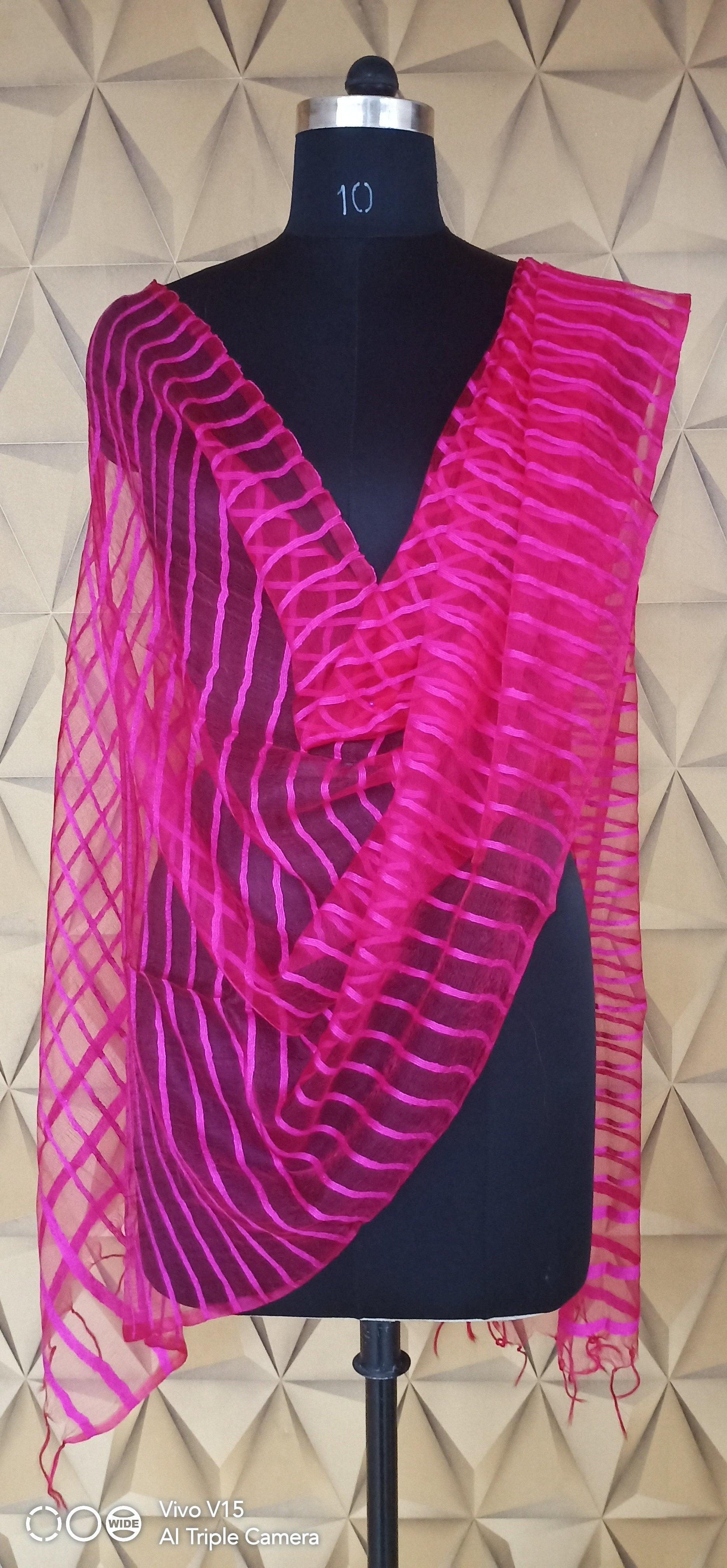 Tussar silk saree Orgenza duptta silkzon.in