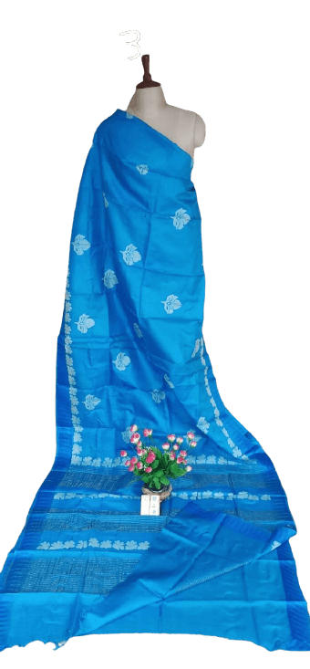 Pure Tussar Silk print saree
