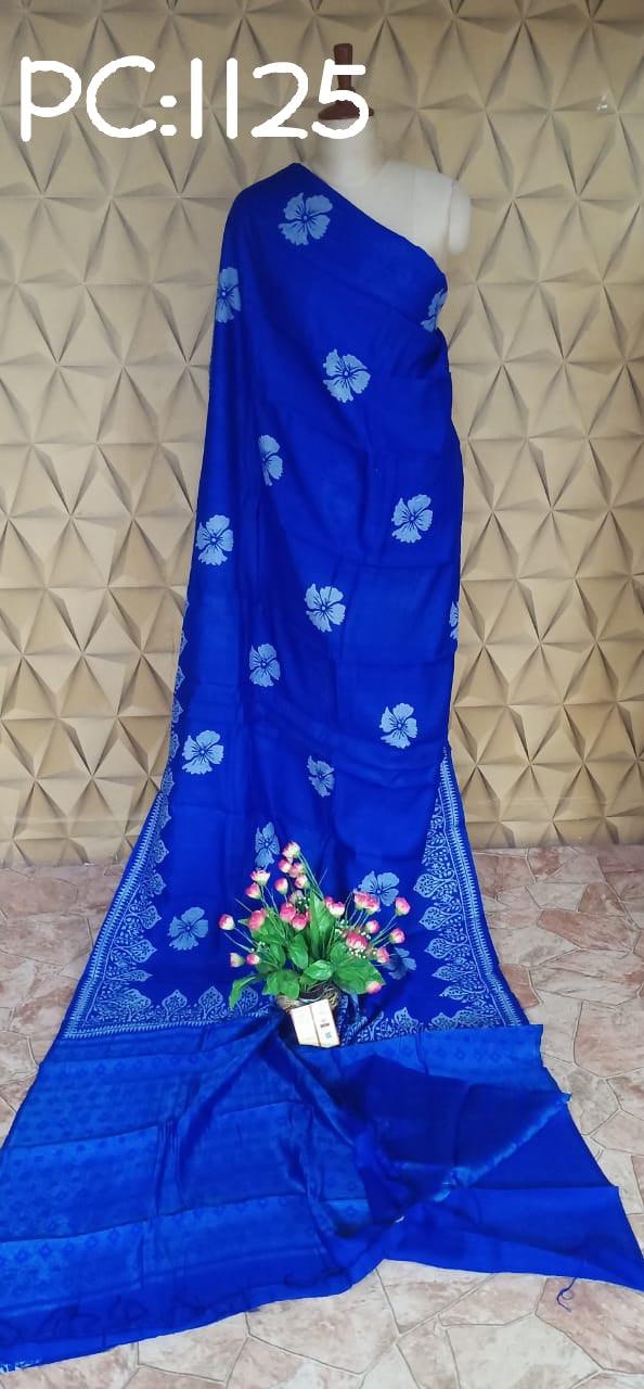 Pure Tussar Silk print saree