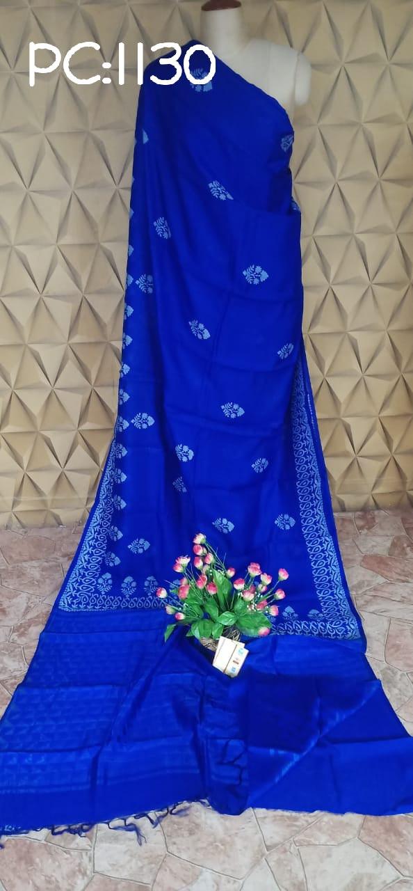 Pure Tussar Silk print saree