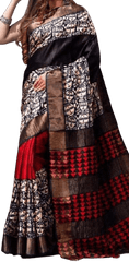 Pure Tussar Silk print saree