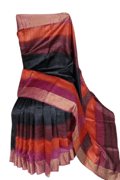 Pure tussur silk print saree