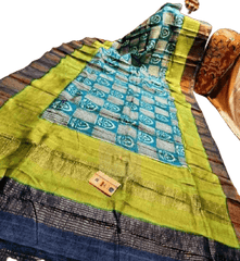 Pure Tussar Silk print saree