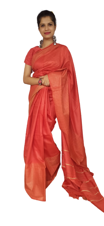 Soft silk jacquard border saree