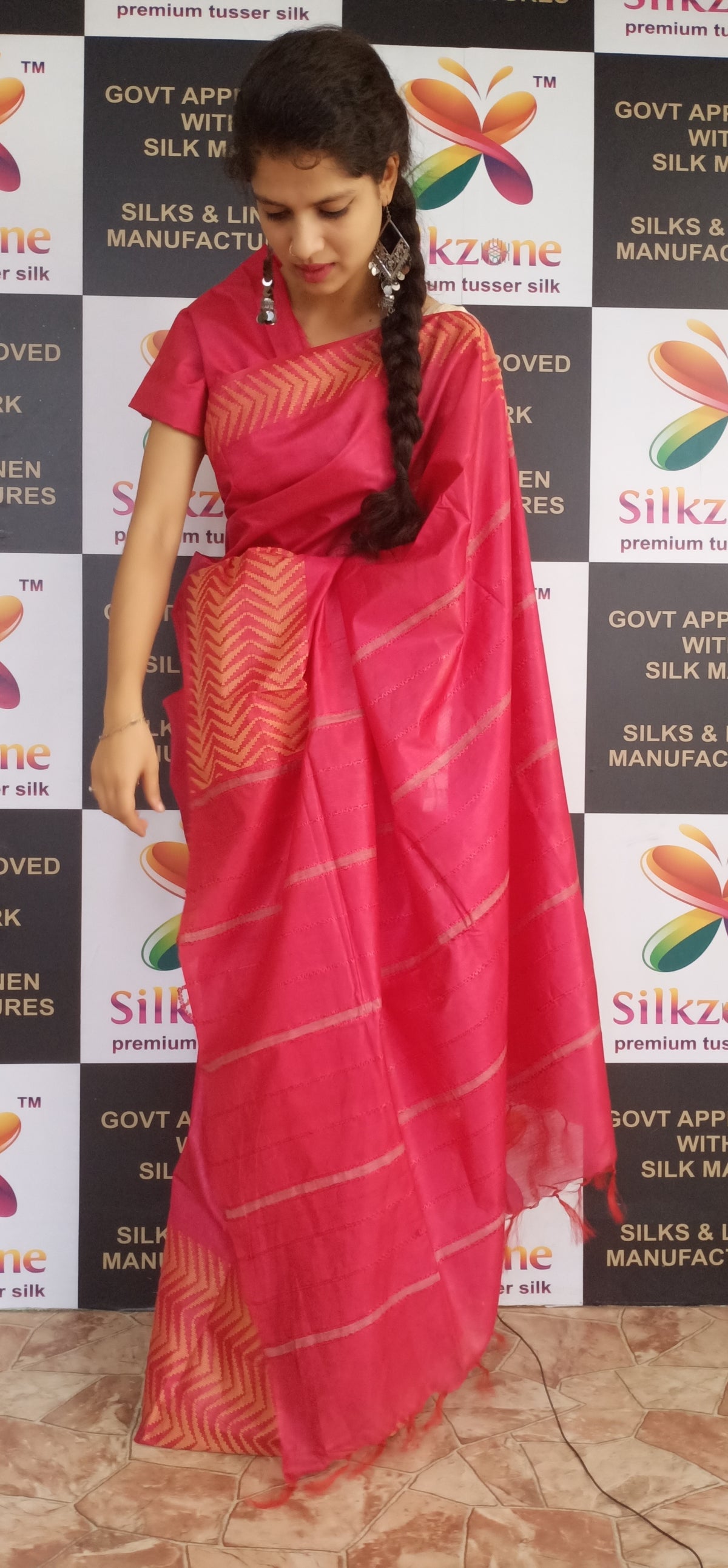 Soft silk jacquard border saree SILK ZONE