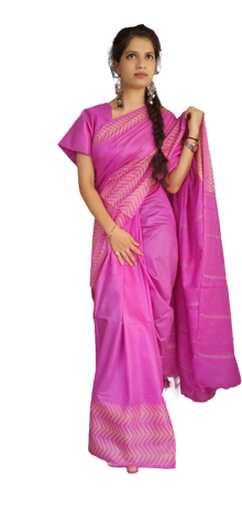 Soft silk jacquard border saree