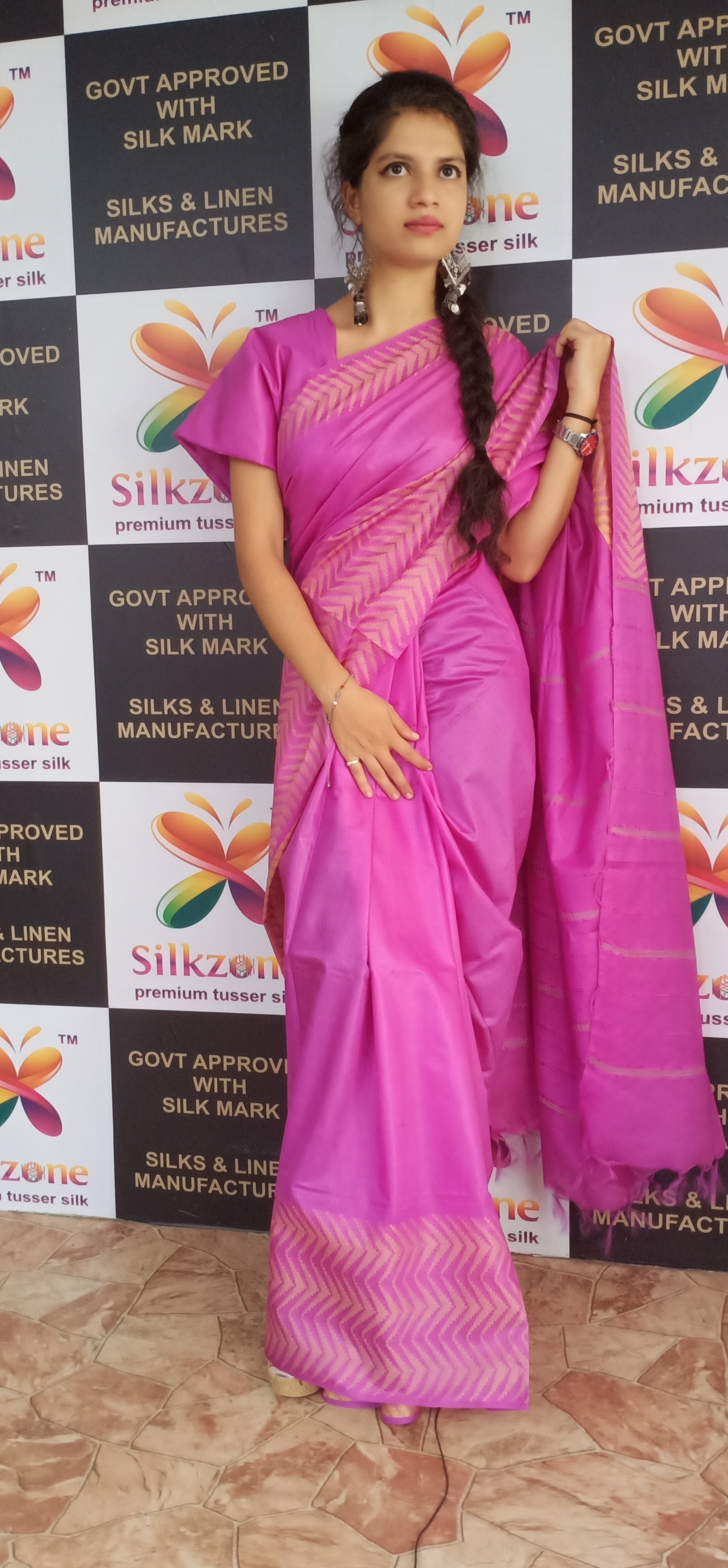 Soft silk jacquard border saree SILK ZONE