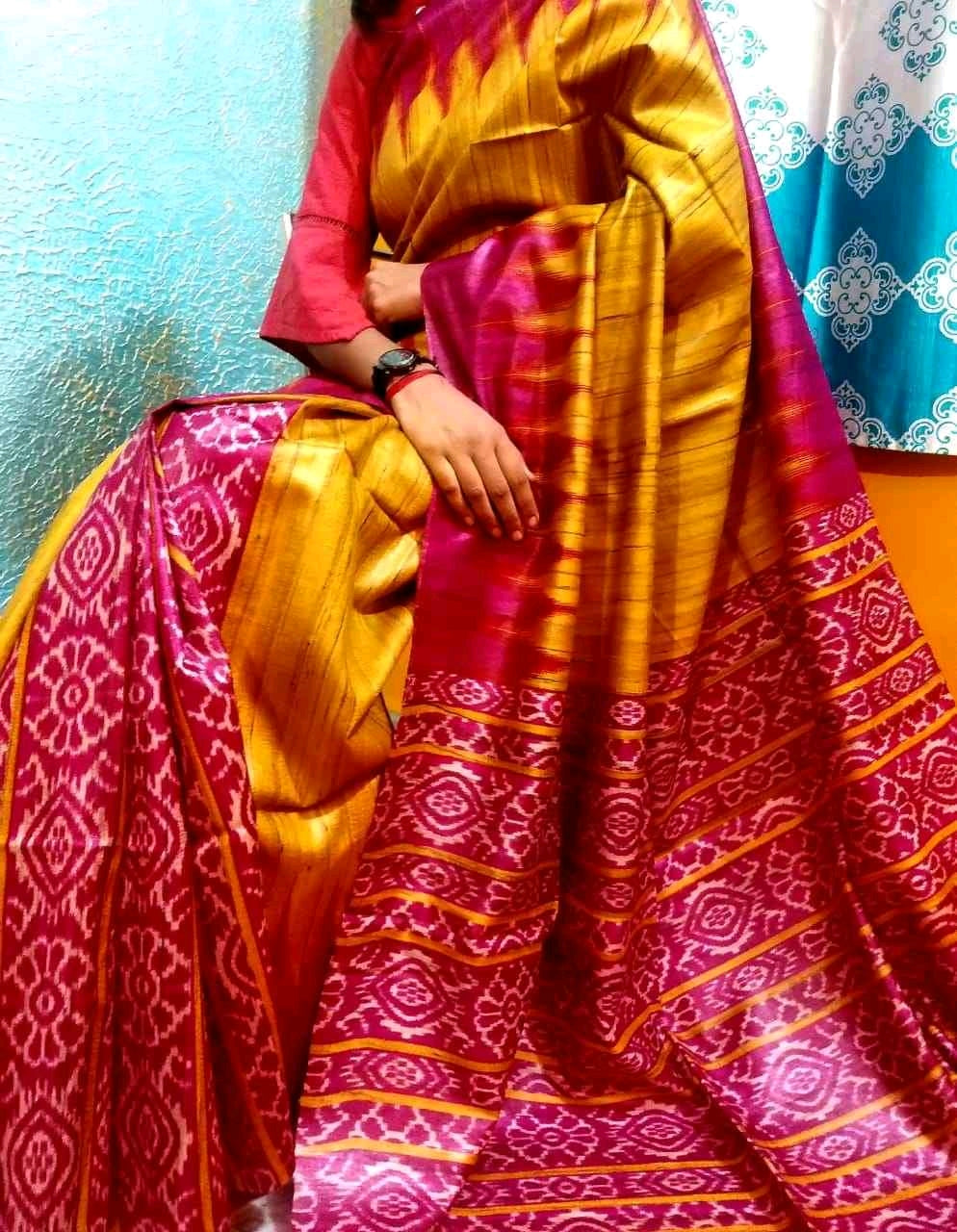 Tussar ghicha handloom silk SILK ZONE