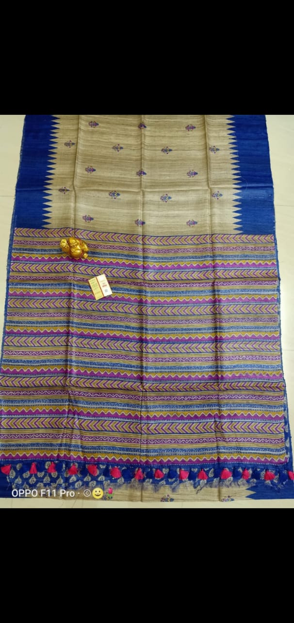 Tussar ghicha handloom silk saree SILK ZONE
