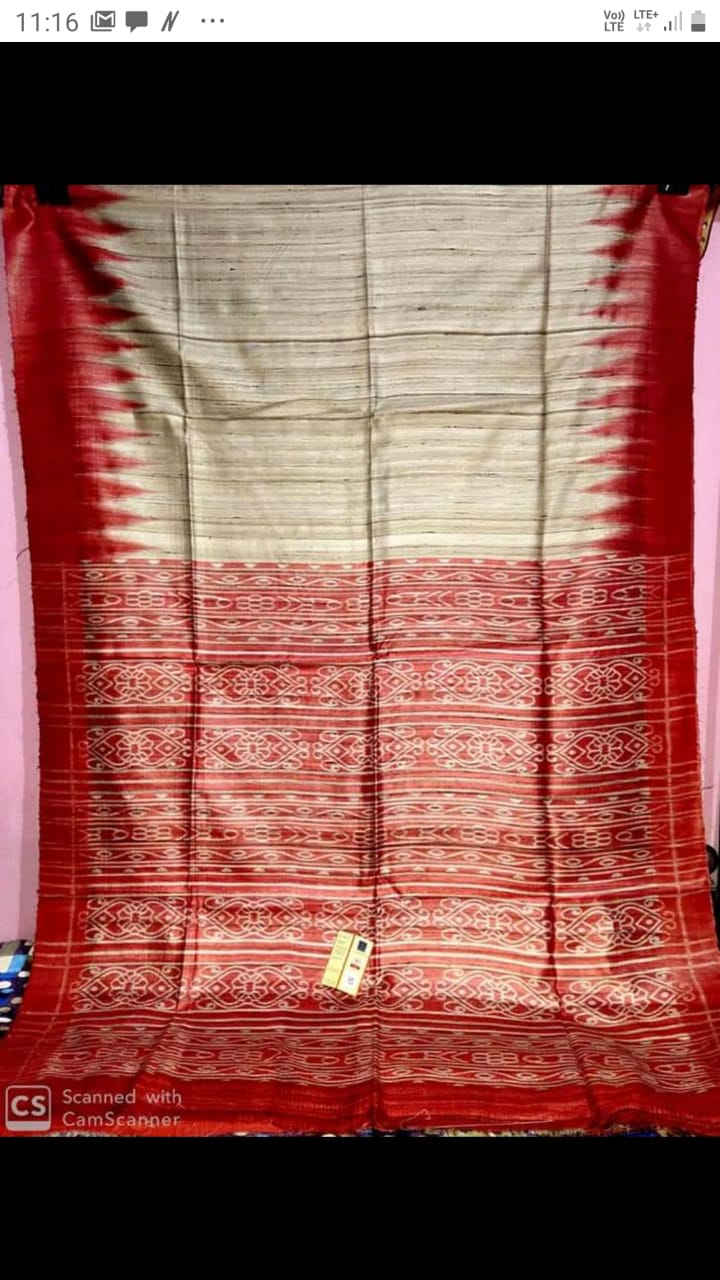 Tussar ghicha handloom silk saree SILK ZONE