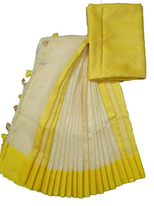khadi linen saree